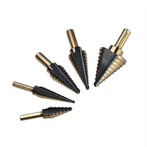 5-teiliges Stufenbohrer-Set, HSS-Kobalt, Mehrfachloch, 50 Größen, Kobalt-Titan, konischer Hartmetall-Bohrer, Perforator, Lochschneider(5pcs without package) von HIMKSRE