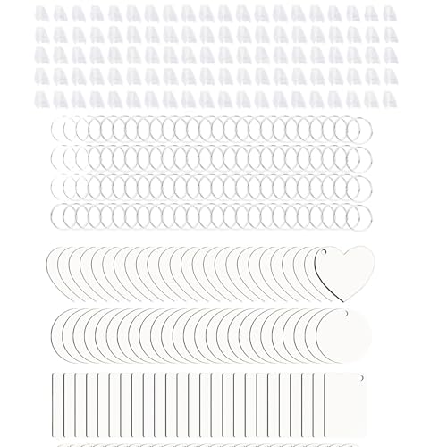 300 Stück tragbare und zarte Sublimations-Schlüsselanhänger, geeignet für Zuhause, Handwerk, Urlaubsgeschenke und Werbeveranstaltungen von HINAYOSAN