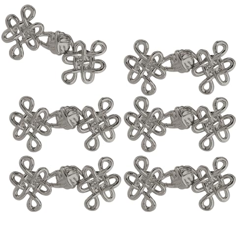 Chinesischer Knoten-Taillenspanner aus Metall, dekoratives Zubehör, beschichtet, nicht genäht, abnehmbar, für Damen und Mädchen, 3/6 Sets von HINAYOSAN