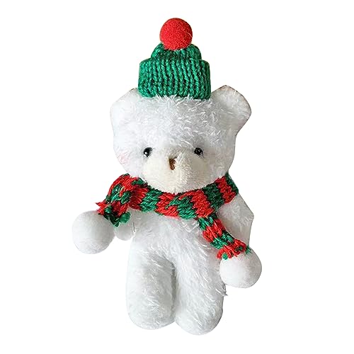 HINAYOSAN Bär, Plüsch, Blumenstrauß, Ornament, schöner Tier-Schal, Bär, weiches Stofftier für Weihnachtsbaum, Kuchendekoration von HINAYOSAN