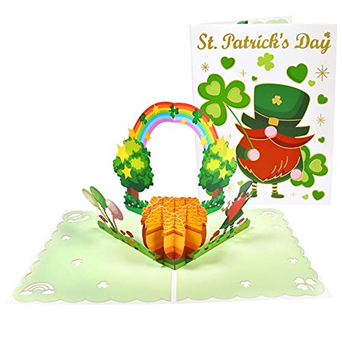 HINAYOSAN Happy Patricks Day Karte, 3D-Grußkarte, Zwerge, Urlaubskarten für Kinder, Erwachsene, Postkarten, Notizkarten, Sammlung von HINAYOSAN