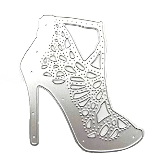 HINAYOSAN Metall-Stanzformen für Damen, hohl, High Heels, Damenschuhe, Hintergrund, Stanzschablone, Kartenherstellung, Zubehör von HINAYOSAN