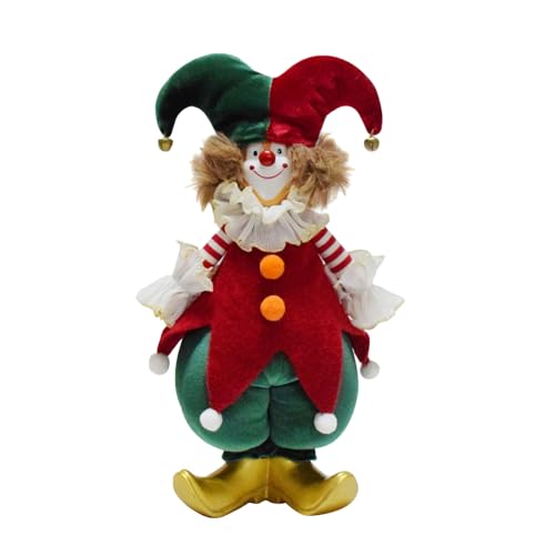 HINAYOSAN Schöne Weihnachts-Clown-Display, einzigartige Weihnachts-Clown-Figur, Tafelaufsätze, handgefertigter Urlaubs-Charme zur Dekoration von HINAYOSAN