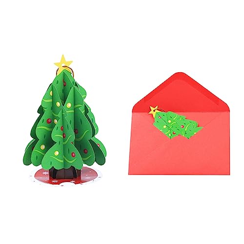 HINAYOSAN Tragbarer Weihnachtsbaum Nachricht Karte Dekoration Weihnachtsbaum Ornament Hängende Anhänger Weihnachtsgrußkarte Klein von HINAYOSAN