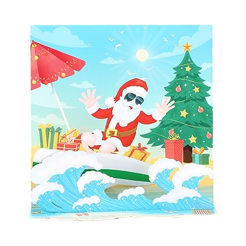 HINAYOSAN Weihnachtskarte, Motiv: Surfen, Opa, ideal zum Verbreiten von Freuden und Feststimmungen während der Feiertage von HINAYOSAN