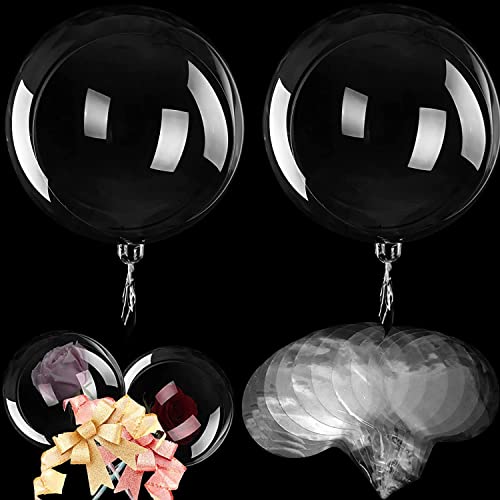 16 Stück Luftballons Transparente,24 Zoll Transparente Latex Ballons, Durchsichtige Helium Ballon, Partyballon Dekorationen für Geburtstag Babyparties Hochzeit Valentinstag Graduierung Kommunion von HINGTAI