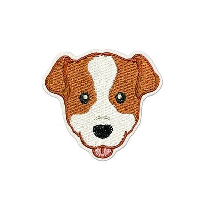 Hinihao Hi, 1 x Jack Russell Terrier Hunde-Aufkleber, zum Aufbügeln oder Aufnähen, Applikation für Kleidung, Rucksack, Handyhüllen, Helme, DIY-Zubehör, Taschen, Koffer von HINIHAO HI,