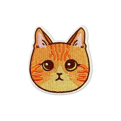 Hinihao Hi, 1 x orangefarbene getigerte Katze, Tier-Aufkleber, zum Aufbügeln oder Aufnähen, Applikation für Kleidung, Rucksack, Handyhüllen, Helme, DIY-Zubehör, Taschen, Koffer von HINIHAO HI,