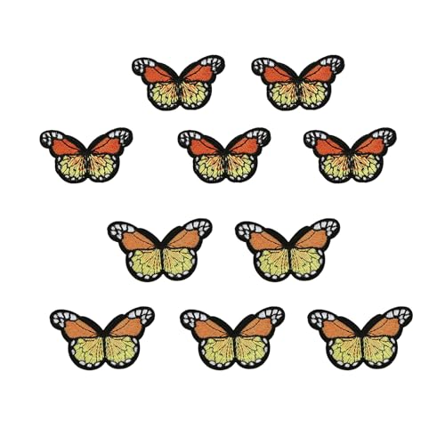 10pieces Butterfly Sticked B Daes Auf Flecken Schmetterlingsapplikationen Flecken Nähen Kleidungsflecken Für Kleiderjeans von HIOPOIUYT