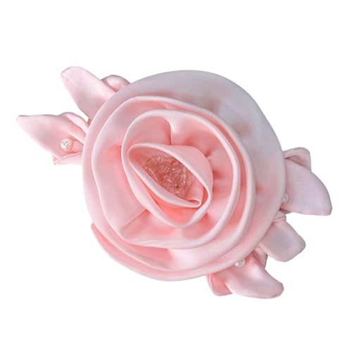 16 cm 3D-Rosen-Applikation mit Perlen für handgefertigte Hochzeitskleid, Nähblume für Kleid, Schal, Mütze, zum Aufnähen von Dekorationen von HIOPOIUYT