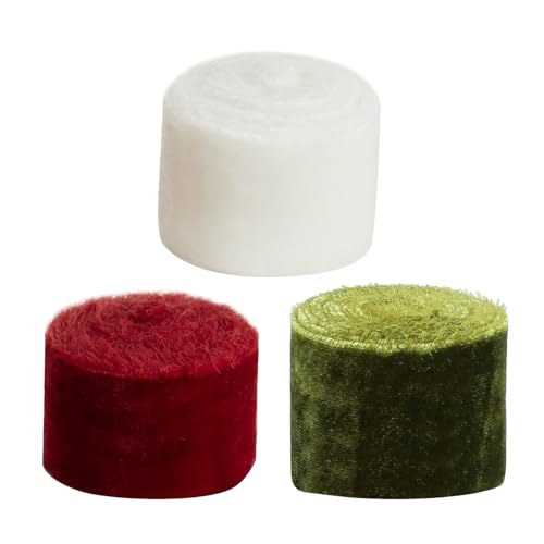 3 Brötchen Multifunktionale Dekorative Bänder Velvets Ribbons Geschenkbänder Für Bastelkuchen Geschenkverpackung Party Dekoration von HIOPOIUYT