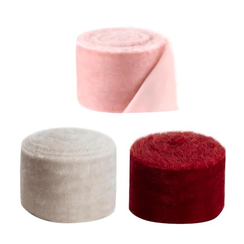 3 Brötchen Multifunktionale Dekorative Bänder Velvets Ribbons Geschenkbänder Für Bastelkuchen Geschenkverpackung Party Dekoration von HIOPOIUYT