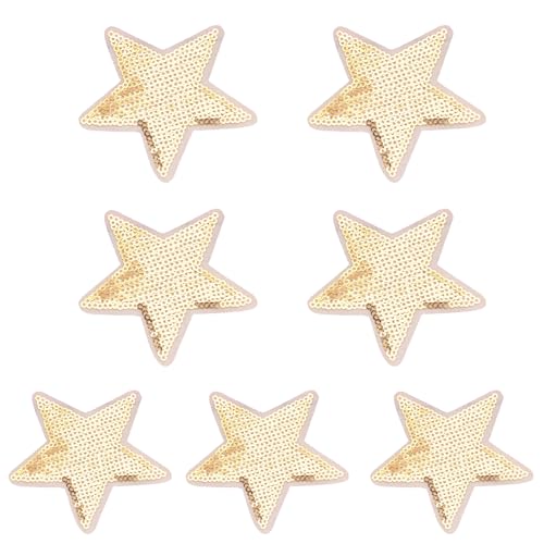 7 Stück glänzende Pailletten Stern Patches Kleidung Applikation Nähzubehör für Mode-Enthusiasten und Bastler 7 Stück glänzende Pailletten Stern Patches Kleidung Applikation Nähzubehör für Mode-Enthusiasten und Bastler von HIOPOIUYT