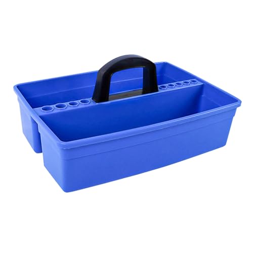 Labor-Organizer mit Griff, 43,5 x 27,5 x 12 cm, Aufbewahrungsbox für Laborreagenzflaschen, mit 9-Loch-Reagenzglashalter von HIOPOIUYT