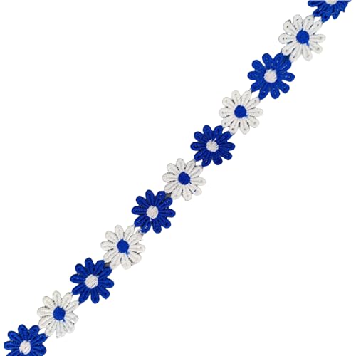 Spitzenband mit Blumenmuster, bestickt, für Hochzeitskleid, Kleidung, Verzierung, 12,7 m, 25 mm breit von HIOPOIUYT