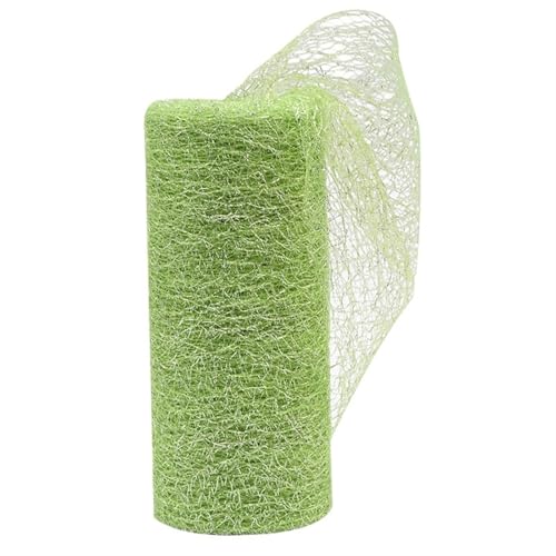 HIPSID Deko-Mesh-Band 10 Yards 15 cm Tüll Rolle Spule Stoff Band DIY Handwerk Tutu Rock Stuhl Schärpe Hochzeit Party Decor(B03 Green) von HIPSID