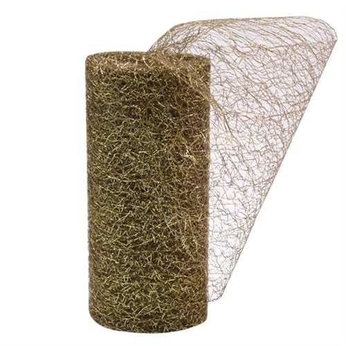 HIPSID Deko-Mesh-Band 10 Yards 15 cm Tüll Rolle Spule Stoff Band DIY Handwerk Tutu Rock Stuhl Schärpe Hochzeit Party Decor(B11 Khaki) von HIPSID