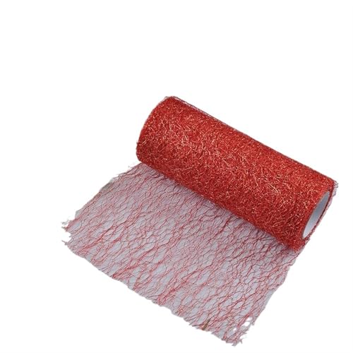 HIPSID Deko-Mesh-Band 10 Yards 15CM Tüll Rolle Spool Stoff Band DIY Tutu Rock Geschenk Handwerk Stuhl Schärpe Hochzeit Party Dekoration(Red 10yards) von HIPSID