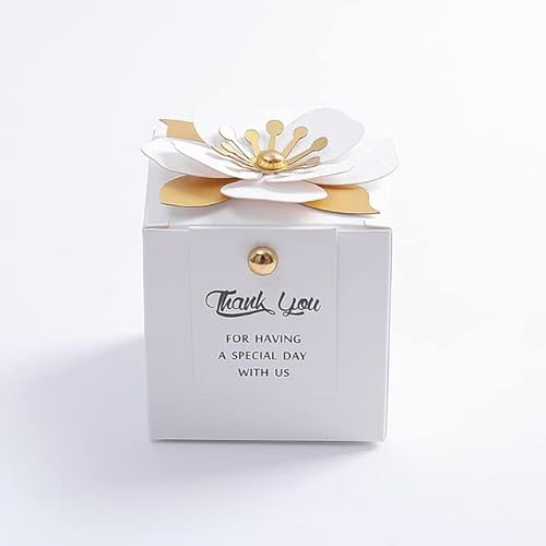 HIROYI 20/50 stücke Kreative Blume Platz Hochzeit Süßigkeiten Box Kleine Blume Schokolade Box Urlaub Party Bankett Jahrestag Geschenk Box von HIROYI