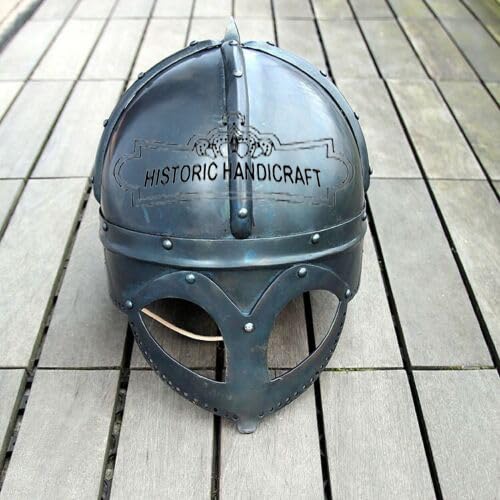 HISTORIC HANDICRAFT Mittelalterliche Rüstung Gjermundbu Helm 18GA Stahl Wikinger Helm Ritter Rüstung Helm Replik Für Halloween von HISTORIC HANDICRAFT