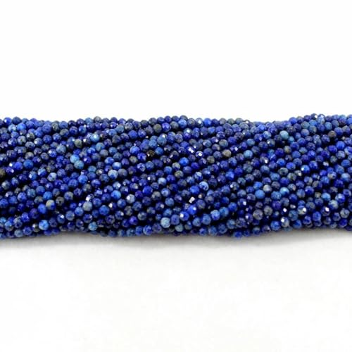 2/3 facettierte Rosenquarz-Kristallperlen, kleine Perlen zur Schmuckherstellung, Zubehör – Lapislazuli – 2 mm von HJGUI