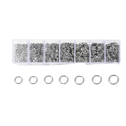 Edelstahl-Karabinerverschlüsse, offene Crimp-Perlenkappen, Set für DIY-Armband, Halskette, Schmuckherstellung, Bastelsets, Set 05 von HJGUI