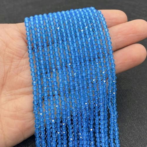 Kristallglas-Spinell-Perlen, 2/3 mm, facettierte lose Rocailles-Perlen zur Schmuckherstellung, DIY-Armband, Halskette, Schmuckzubehör, L 3 mm, 110 Stück von HJGUI