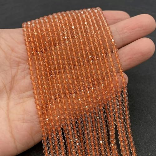 Kristallglas-Spinell-Perlen, 2/3 mm, facettierte lose Rocailles-Perlen zur Schmuckherstellung, DIY-Armband, Halskette, Schmuckzubehör, N, 2 mm, 180 Stück von HJGUI