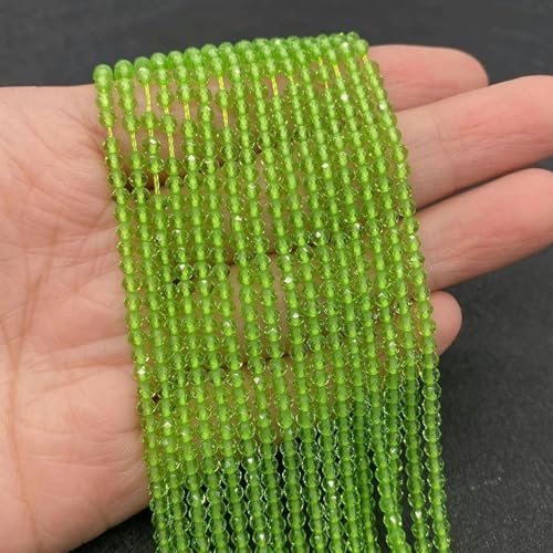 Kristallglas-Spinell-Perlen, 2/3 mm, facettierte lose Rocailles-Perlen zur Schmuckherstellung, DIY-Armband, Halskette, Schmuckzubehör, O, 2 mm, 180 Stück von HJGUI