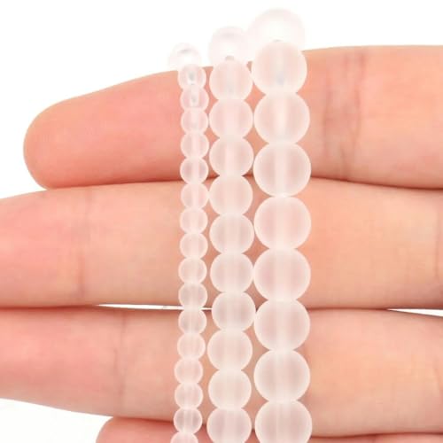 Transparente, mattierte Kristallglasperlen, matte, lose Perlen zur Schmuckherstellung, DIY-Armband, 2–8 mm – 2 mm von HJGUI