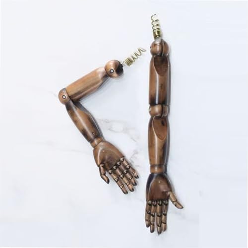 HJHLYJQBF Schaufensterpuppenarm aus Kunststoff, Modell mit flexiblem Arm, passend zum Schaufensterpuppenständer (männlicher Arm, weiblicher Arm) 1-3 Years Old Model arms Retro solid Wood Model von HJHLYJQBF