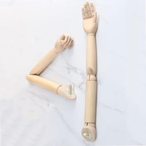 HJHLYJQBF Schaufensterpuppenarm aus Kunststoff, Modell mit flexiblem Arm, passend zum Schaufensterpuppenständer (männlicher Arm, weiblicher Arm) Adult Female Model arms Hook Type solid Wood Model von HJHLYJQBF