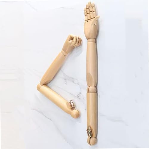 Schaufensterpuppenarm aus Kunststoff, Modell mit flexiblem Arm, passend zum Schaufensterpuppenständer (männlicher Arm, weiblicher Arm) Adult female model arms Original color solid wood model von HJHLYJQBF