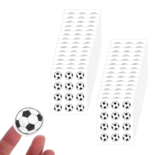 HJIAMA 360 Stück Fussball Sticker, 30 Blätter Fussball Sticker, Selbstklebende Wasserdichte, 3 cm Fußball Aufkleber, Sport Aufkleber, Sportsticker für Scrapbooking, Kunst, Basteln von HJIAMA