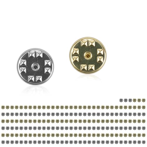 HJIAMA Pin Anstecker 200 Stück Pins Anstecker Gold/Silber Anstecker Pin Schmuckzubehör Schmetterlingsverschluss Praktische Schnalle zum schnellen Befestigen von Gegenständen von HJIAMA