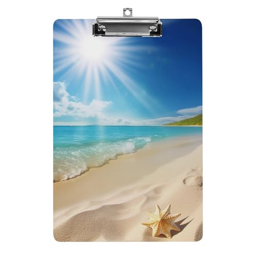 Bright Sunshine Acryl-Klemmbretter mit flachem Profil-Clip zum Aufhängen, personalisierbare Klemmbretter, entworfen für Büro und Feld, Standard-A4, Briefgröße 21,6 x 31,8 cm von HJKBCV