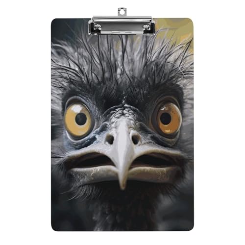 Emu Acryl-Klemmbretter mit flachem Profil-Clip zum Aufhängen, personalisierte Klemmbretter für Büro und Feld, Standard-A4, Briefgröße 21,6 x 31,8 cm von HJKBCV