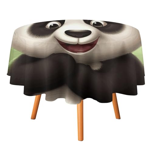 HJKBCV Tischdecke, wasserdicht, 300D-Polyester, Panda-Tischdecken für Küche, knitterfrei, Tischdecken für Esstisch, für den Außenbereich von HJKBCV