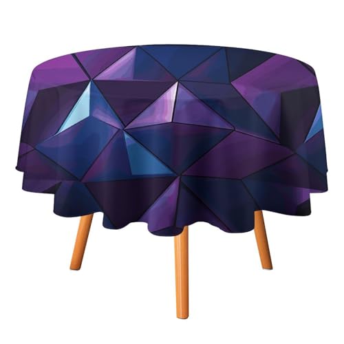 HJKBCV Tischdecke, wasserdicht, 300D-Polyester, Tischdecke, violett, geometrische Tischdecken für Küche, knitterfrei, Tischdecken für Esstisch, für den Außenbereich von HJKBCV