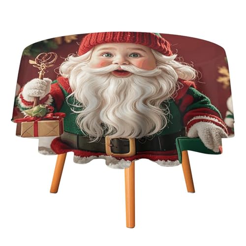 HJKBCV Tischdecke, wasserdicht, 300D-Polyester, Tischdecke für Weihnachten, skurrile Zwerge, Tischdecke für Küche, knitterfrei, Tischdecken für Esstisch, für den Außenbereich von HJKBCV