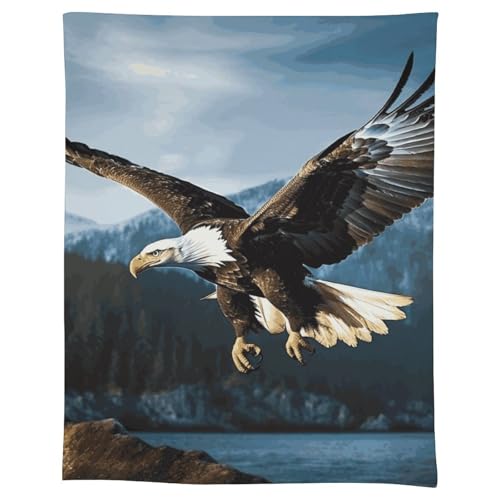 HJKBCV Tischdecke, wasserdicht, 300D-Polyester, Tischdecke mit Adler auf der Jagd, Tischdecke für Küche, knitterfrei, Tischdecken für Esstisch, für den Außenbereich von HJKBCV