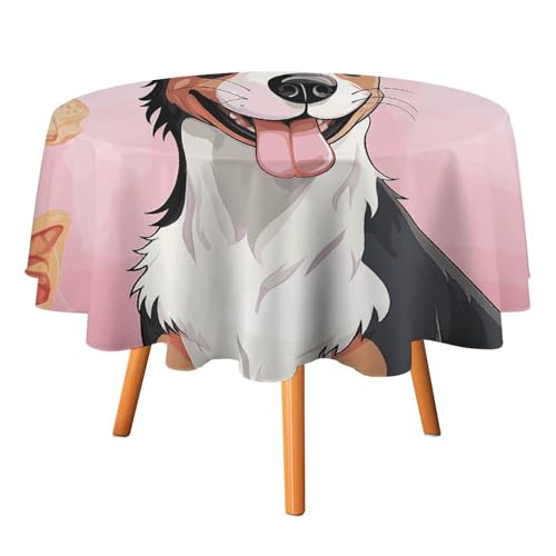 HJKBCV Tischdecke, wasserdicht, 300D-Polyester, Tischdecke mit Ratten-Terrier, für Küche, knitterfrei, Tischdecken für Esstisch, für den Außenbereich von HJKBCV