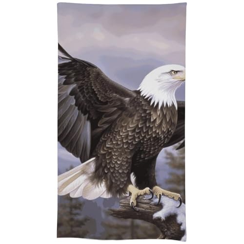 HJKBCV Tischdecke, wasserdicht, 300D-Polyester, Tischdecke mit Weißkopfseeadler, Tischdecke für Küche, knitterfrei, Tischdecken für Esstisch, für den Außenbereich von HJKBCV