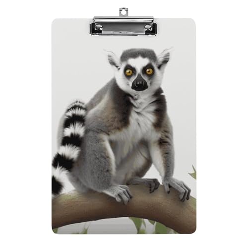 Lemur Acryl-Klemmbretter mit niedrigem Profil, zum Aufhängen, personalisierbare Klemmbretter, entworfen für Büro und Feld, Standard-A4, Briefgröße 21,6 x 31,8 cm von HJKBCV