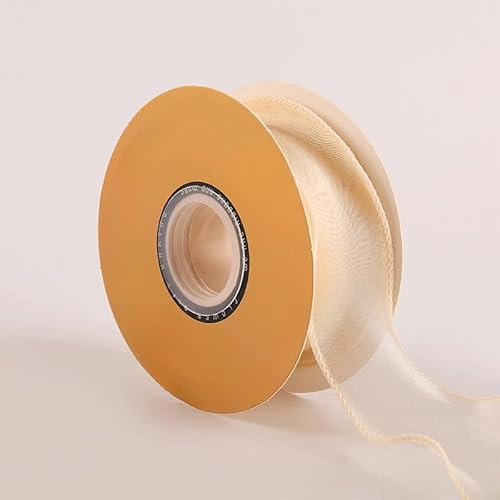 HJKTGB 2 Rollen 4 cm x 10 Yard Lotusblatt-Chiffonband für Hochzeitseinladungen, Brautseidenbänder für Geschenk-/Blumenverpackungen von HJKTGB