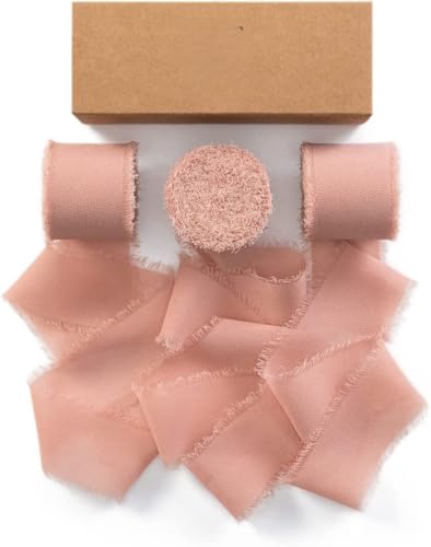 HJKTGB 3/6 Rollen 6 m schwarzes Quasten-Mullband, Chiffon, ideal für Hochzeitseinladungen, Brautgeschenke, Blumenverpackung, Geschenkdekoration von HJKTGB