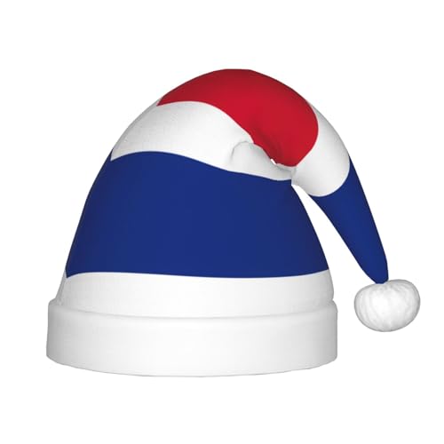 HJLUUFT Weihnachtsmütze mit Flagge von Costa Rica, Weihnachtsmannmütze, Weihnachtsmütze für Kinder, für Weihnachten, Party, Dekoration von HJLUUFT