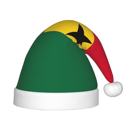 HJLUUFT Weihnachtsmütze mit Flagge von Ghana, Weihnachtsmannmütze, für Kinder, für Weihnachten, Party, Dekoration von HJLUUFT