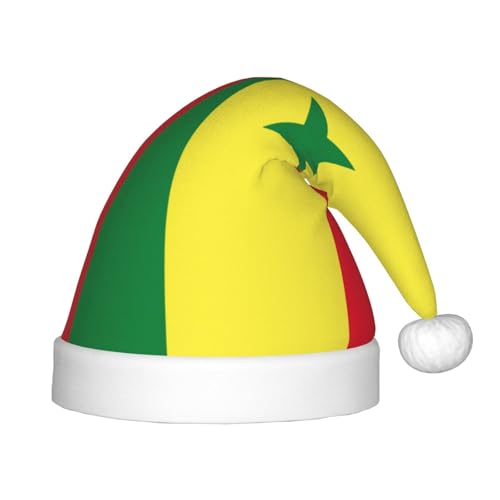 HJLUUFT Weihnachtsmütze mit Senegal-Motiv, Weihnachtsmannmütze, für Kinder, für Weihnachten, Party, Dekoration von HJLUUFT