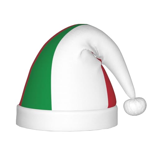 HJLUUFT Weihnachtsmütze mit italienischer Flagge, Weihnachtsmannmütze, für Kinder, für Weihnachten, Party, Dekoration von HJLUUFT